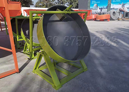 Pan granulator for animal manure organic fertilizer production