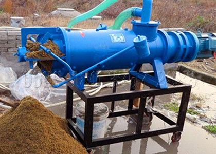 Solid-liquid separator machine for organic fertilizer with high water content