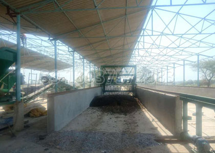 3 ton per hour powder fertilizer production line composting machine installation