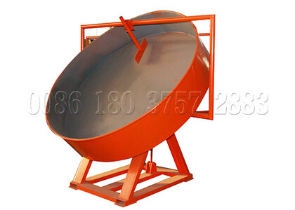 Disc granulator for chicken dung fertilizer production