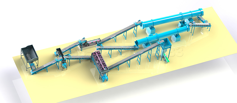 Animal waste compost production line