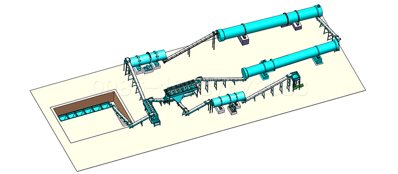 Chicken waste organic fertilizer production line